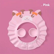 1 件可调节婴儿/儿童浴帽，防水洗发护耳帽 - 粉色 - 查看 11