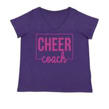 Cheer  Cheerleader Ladies V-Neck T-Shirt - Heather grey - View 12