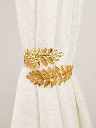 1pc/2pcs Metal Leaf Open Curtain Ring Gifts Birthday Graduation