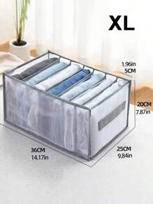 1/4pcs Mesh Division Underwear Underwear Storage Box Clothing Division Storage Box Household Foldable Portable Storage Basket