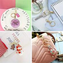 20 个高品质金属弹簧按扣旋转挂钩，适用于挂绳、钥匙扣、包、钱包、标签、珠宝制作、DIY 工艺品 - 长度：1.26 英寸（32 毫米），内宽：0.39 英寸（10 毫米） - 銀色 - 查看 5