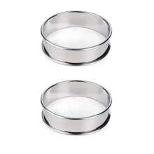 2 件/6 件/12 件不锈钢英式松饼圈、圆形蛋糕饼干鸡蛋汉堡烘焙模具 - 銀色 - 查看 17