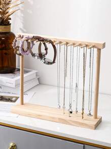 1 buc Suport de afișare a colierelor din lemn cu 12-18 cârlige, Suport de afișare pentru vitrina magazinului de bijuterii, Organizator de accesorii mici pentru bentiță și brățări, Suport de afișare a colierelor pentru femei Organizator de depozitare Articole esențiale de călătorie Depozitare pentru dormitor la școală