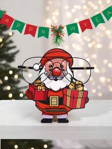 1个创意圣诞太阳镜架，可爱圣诞老人和驯鹿可拆卸木质眼镜展示架，动物造型眼镜收纳架，梳妆台眼镜架 - 聖誕節款 - 查看 4