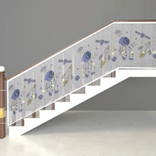 1套儿童阳台网、楼梯网、儿童楼梯栏杆网、小型宠物、楼梯栏杆保护网、阳台网、楼梯网、耐用楼梯栏杆网 - 多色 - 查看 1