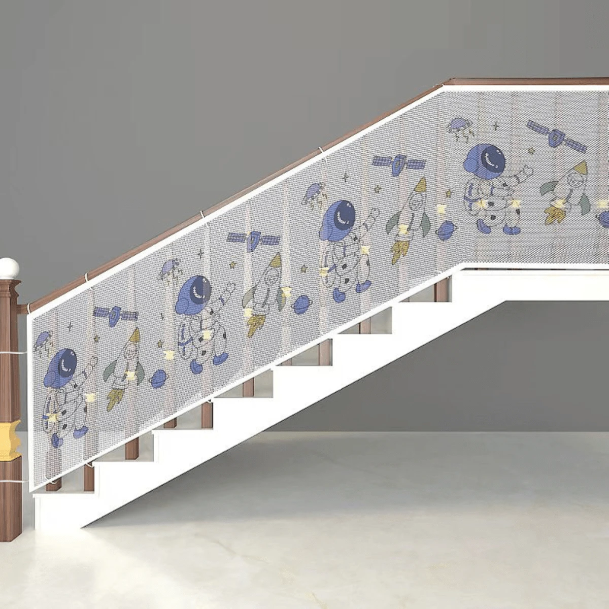 1套儿童阳台网、楼梯网、儿童楼梯栏杆网、小型宠物、楼梯栏杆保护网、阳台网、楼梯网、耐用楼梯栏杆网 - 多色 - 查看 1