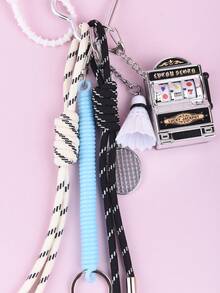 Đồ trang trí treo thời trang Aesthetic Preppy Stuff 2024 Ba lô trang trí Y2k Phụ kiện Móc chìa khóa dễ thương Blogger có cùng móc chìa khóa ô tô cá nhân Móc chìa khóa sáng tạo DIY, Mặt dây chuyền chìa khóa bi-a, Mặt dây chuyền cầu lông, Mặt dây chuyền túi hốc tường, Đồ trang trí túi Lachard dệt tay cho cặp đôi - Nhiều màu - Xem 6