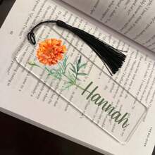 Custom Birth Flower Bookmark, Personalized Floral Bookmark For Women, Acrylic Bookmark Gift, Name Bookmark, Aesthetic Bookmark With Tassel,Ornamental,Multi-Functional,Reusable,Colorful,Vintage,Cute,Cartoon,Modern,Kawaii,Custom,Personalized,Unique,Customized,Custom Stickers Personalized,Ideal Gifts For Him,Ideal Gifts For Her,Boyfriend,Girlfriend,Family,Friends,Children,Middle School Students,High School Senior High School Students,College Students,University Students,Freshman,Sophomore,Underclassmen,Multi-Functional,Ornamental,Reusable,Modern,Colorful,Cute,Vintage,Cartoon,Kawaii,Custom,Personalized,Unique,Customized,Workers,Clients,Students,For Business/Work/Office,For School