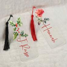 Custom Birth Flower Bookmark, Personalized Floral Bookmark For Women, Acrylic Bookmark Gift, Name Bookmark, Aesthetic Bookmark With Tassel,Ornamental,Multi-Functional,Reusable,Colorful,Vintage,Cute,Cartoon,Modern,Kawaii,Custom,Personalized,Unique,Customized,Custom Stickers Personalized,Ideal Gifts For Him,Ideal Gifts For Her,Boyfriend,Girlfriend,Family,Friends,Children,Middle School Students,High School Senior High School Students,College Students,University Students,Freshman,Sophomore,Underclassmen,Multi-Functional,Ornamental,Reusable,Modern,Colorful,Cute,Vintage,Cartoon,Kawaii,Custom,Personalized,Unique,Customized,Workers,Clients,Students,For Business/Work/Office,For School