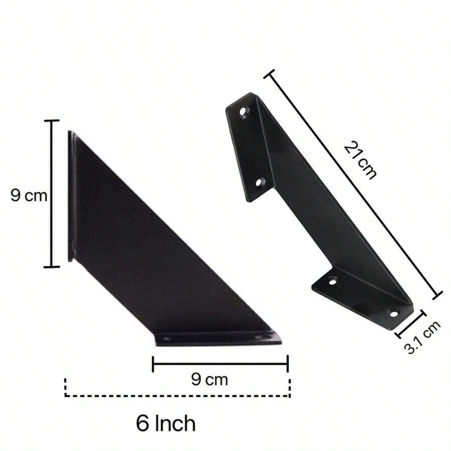 Pack 6 Inch Heavy Duty Corner Shelf Brackets For Floating Shelves