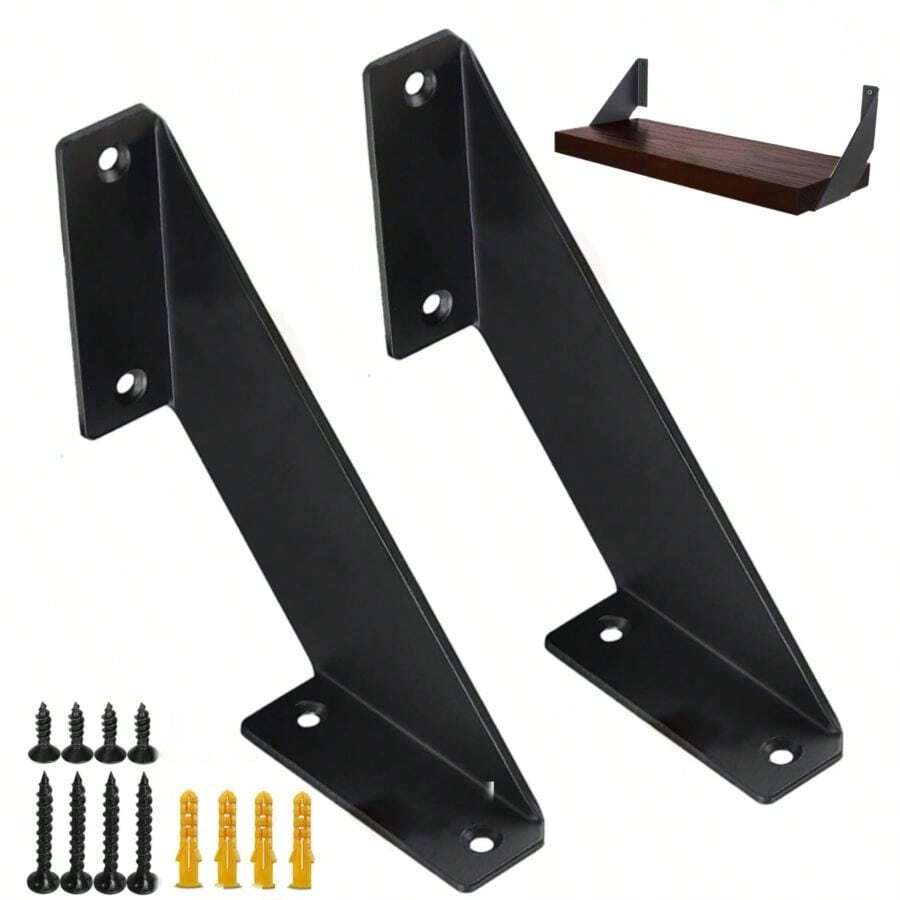 Pack 6 Inch Heavy Duty Corner Shelf Brackets For Floating Shelves