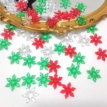 50 piezas de copos de nieve de acrílico como relleno de jarrones para decoración navideña, Año Nuevo, bodas, decoración del hogar, decoración de mesas, eventos, decoración de bodas, utilería fotográfica, manualidades DIY - colores mezclados - Ver 7