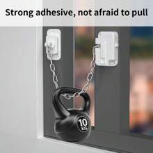 Lock Window Limiter, ABS Material, High-Rise Window Anti-Fall Building, Suitable For Window Locks, Sliding Doors, Window Lock Buckles - Multicolor - View 1