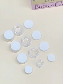 1pc/5pcs/10pcs Bộ chai du lịch 5g/10g/15g/20g, Dùng cho gia đình & sử dụng hàng ngày, Phụ kiện du lịch thiết yếu, Hộp đựng có nắp vặn, Dùng cho sản phẩm làm đẹp, Tinh dầu, Dùng cho sữa tắm/dầu xả/dầu gội/sữa rửa mặt/xà phòng rửa tay/xà phòng rửa chén/kem dưỡng da - trắng - Xem 5
