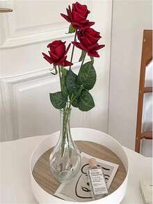 Bình thủy tinh trang trí thủy canh, Bó hoa bàn ăn phòng khách trong nhà, Trang trí hoa nhân tạo bằng nhựa phòng ngủ - Trong sáng - Xem 5