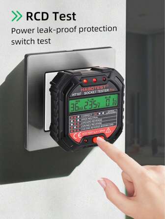Socket Tester Detects Line Plug Phase Electroscope