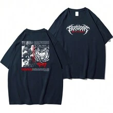 Shirt Basic T-Shirt "B... Band Of The Hawk" - 藏蓝色 - 查看 2
