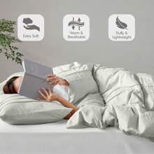 2/3 Pieces Bedding Comforter Set,Cozy Premium All Season Home Textile Fits Modern Bedroom Décor, Only 2-Pcs-Set For Twin-Twin XL Size,Christmas New Year Holiday Gifts - 銀色 - 查看 7