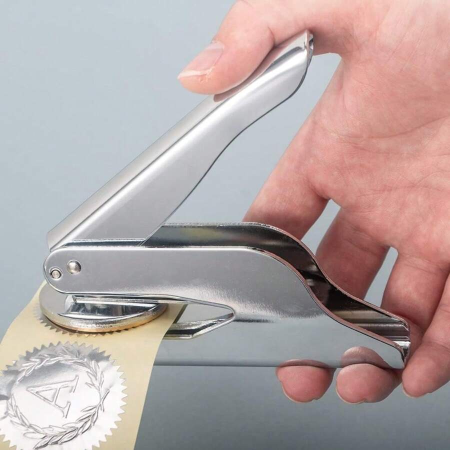 Custom Logo Embosser Stamp Heavy Steel Embosser Stamp Design Your Own