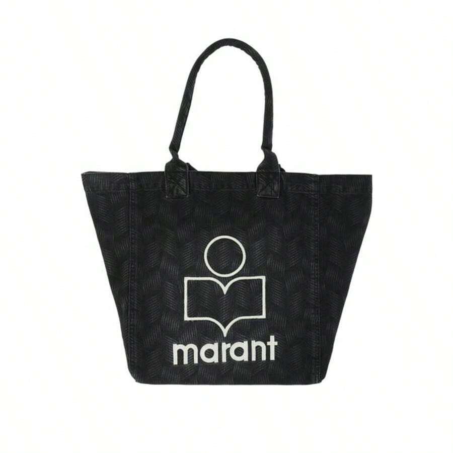 Isabel Marant Yenky Embroidered Logo Shopper Tote Bag Black SHEIN USA