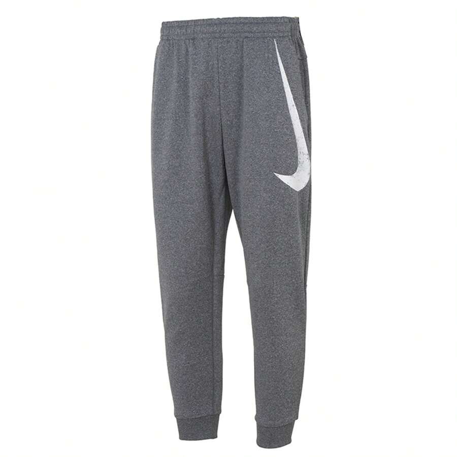 Nike 男士运动裤 AS M NK TF PANT SWOOSH TPR 运动裤，舒适跑步慢跑裤，透气针织保暖内衬训练休闲长裤 FZ1075-010 - 灰色 - 查看 1