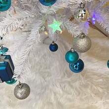 1pc Popular Christmas Faux Wool Christmas Tree Skirt, Christmas Tree Decor Carpet For Living Room, Bedroom, Outdoor And Multi-Scenes Home Decor Christmas Decorations Room Decor