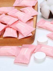 10/20 chiếc khăn nén Mini Tablets dùng một lần Khăn mặt di động dùng cho du lịch, cắm trại, đi bộ đường dài, thể thao, thẩm mỹ viện, khăn lau tay tại nhà - Hồng - Xem 1