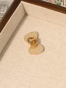 Yuan Shuo 1 件简约风格金属蝴蝶结领针胸针配饰适合女士外套' - 蝴蝶結領針 - 查看 2