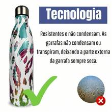 Stainless Steel Thermal Bottle With Floral Print 500ml Fitness Gym - ZALLUNA SC - hoa hồng - Xem 4