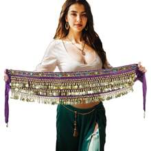 Sparkling Coin Fringe Hip Accessory With Beaded Embellishments For Belly Dance, Carnival & Stage Performances - Multicolor - View 1