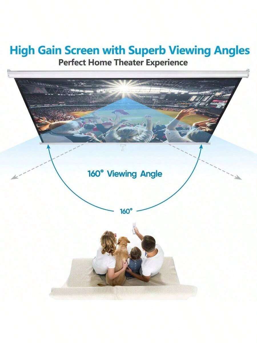 120 Inch Projector Screen Projection Screen Manual PullDown High