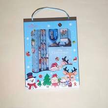 1 bộ hộp quà tặng văn phòng phẩm chủ đề Giáng sinh có quai xách - Bộ 6 món nhiều chất liệu, phù hợp cho học sinh, 4 tùy chọn kiểu dáng - Bộ đồ dùng giáo dục đa năng tiện lợi - Nhiều màu - Xem 14