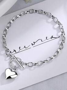 OT 扣爱心手链纯银女款ins小众设计冷酷风格轻奢感 - OT扣愛心手鍊 - 查看 6