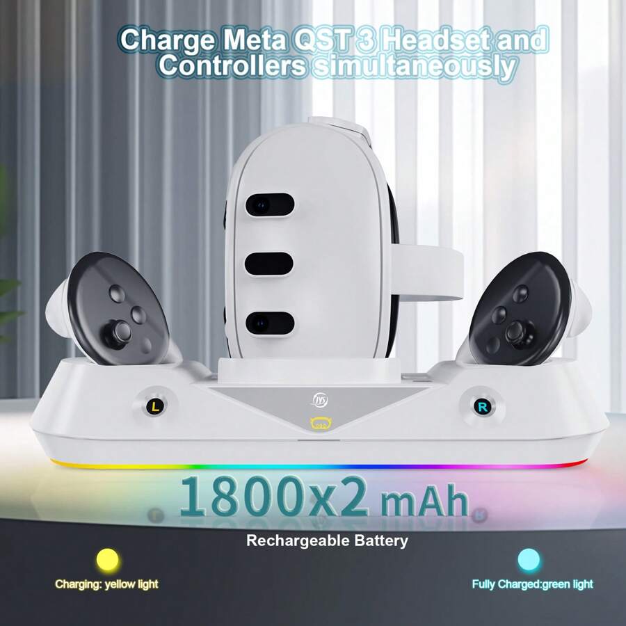 Charging Dock For Meta Quest 3 VR Controller And Headest Fast