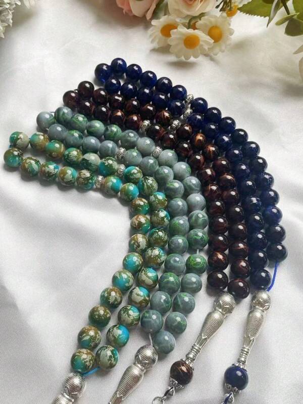 1pc 33pcs 10mm Contas de Oração de Vidro Feitas à Mão, Pulseira Árabe Original Multicolorida, Natal, Ano Novo, Dia dos Namorados Presente de Feriado