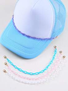 4pcs Acrylic Chain Decoration For Hats (Hat Not Included) - Multicolor - View 1