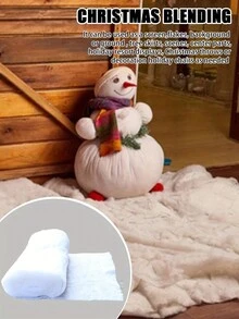 1 pieza Rollo grande de nieve artificial, decoración de árbol, mantel de fiesta, decoración de mesa, fondo blanco para fotos, manta suave y esponjosa, alfombra de nieve falsa para vacaciones, mejor regalo de invierno, decoraciones de cumpleaños y Navidad, decoración de habitación
