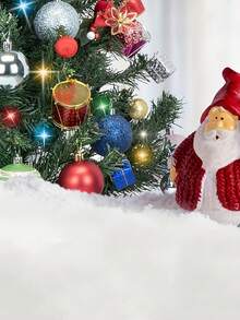 1 pieza Rollo grande de nieve artificial, decoración de árbol, mantel de fiesta, decoración de mesa, fondo blanco para fotos, manta suave y esponjosa, alfombra de nieve falsa para vacaciones, mejor regalo de invierno, decoraciones de cumpleaños y Navidad, decoración de habitación