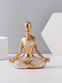 1pc Modern Luxury Nordic Style Resin Yoga Girl Decoration, Abstract Sculpture Statue, Suitable For All Room Types, Can Be Used Indoors And Outdoors - No Electricity Required Best Gifts Birthday Graduation - Multicolor - View 14