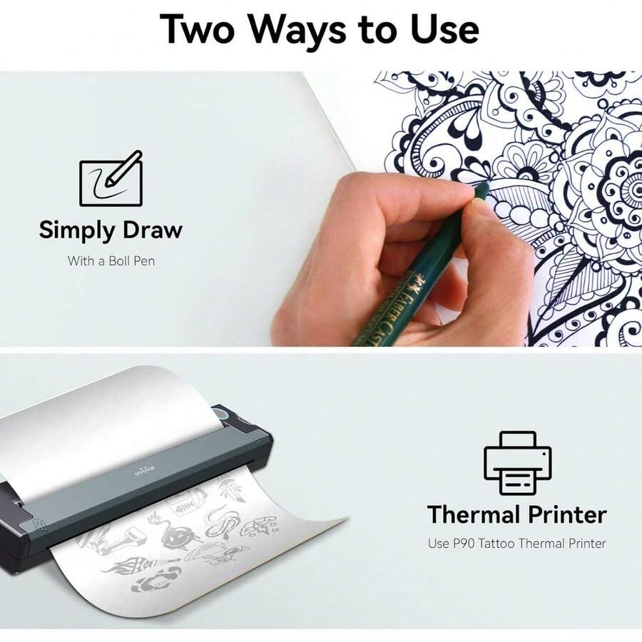 Tattoo Transfer Paper, 100pcs A4 Size, Heat Transfer Stencil Paper For