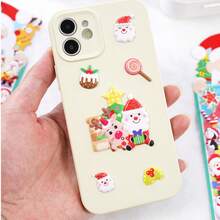 2 miếng dán xốp Giáng sinh phong cách ngẫu nhiên, hình nổi 3D, hình ông già Noel, tuần lộc, bông tuyết, trang trí tiệc, hình dán không khí lễ hội Giáng sinh để trang trí cốc, sổ tay, máy tính, điện thoại, hộp đựng bút chì, v.v. - Nhiều màu - Xem 8