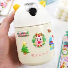 2 miếng dán xốp Giáng sinh phong cách ngẫu nhiên, hình nổi 3D, hình ông già Noel, tuần lộc, bông tuyết, trang trí tiệc, hình dán không khí lễ hội Giáng sinh để trang trí cốc, sổ tay, máy tính, điện thoại, hộp đựng bút chì, v.v. - Nhiều màu - Xem 7
