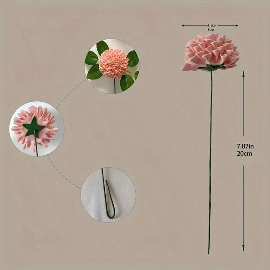 25 Piece Set Of Black Artificial Flower Hydrangea Fake Flower