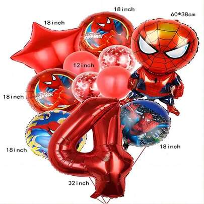 Marvel 8/11pcs Marvel Spider Man Festival Decoration Balloon
