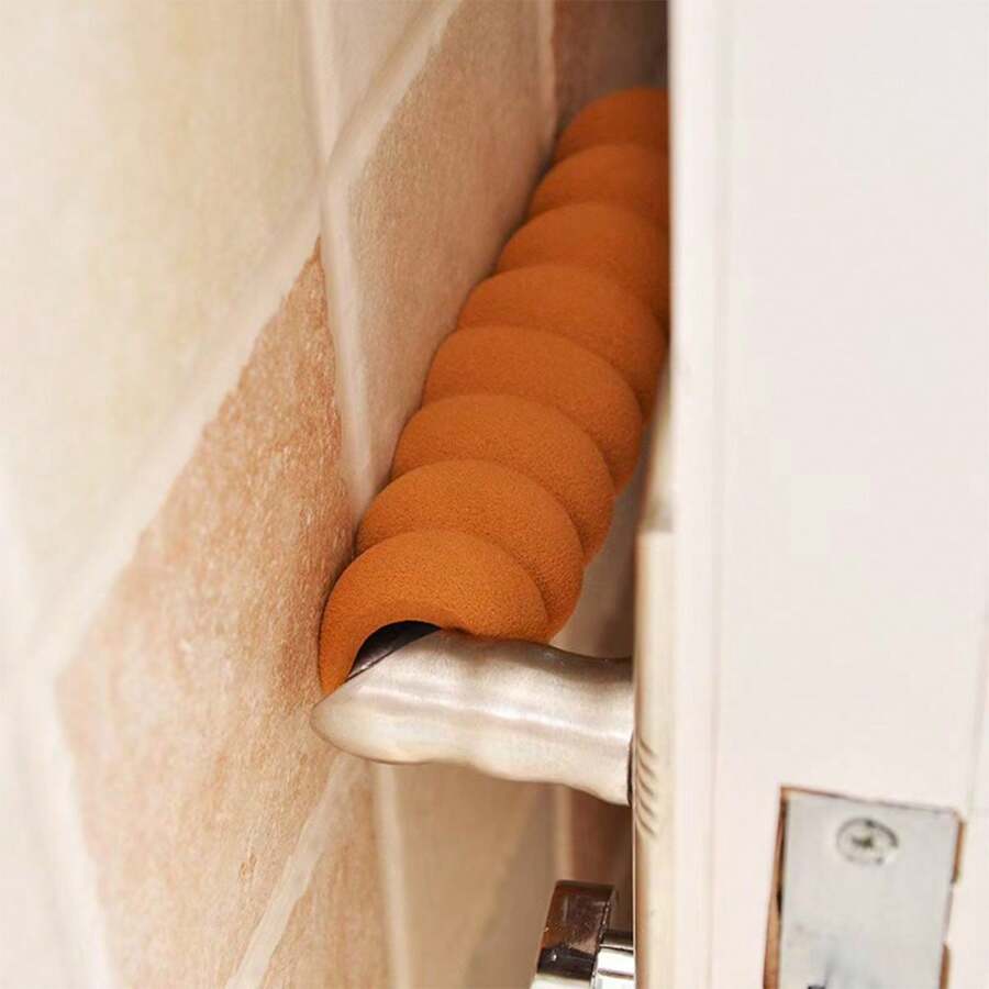 2pcs Door Handle Protective Cover, Anti-Static Anti-Collision Child, Thickened Spiral Baby Room Door Handle Anti-Collision Cover,Cute Stuff - Multicolor - View 1