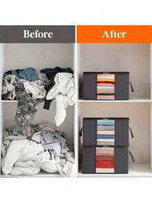 Blanket Coat Wardrobe Anti-Dust Moisture Insect Multipurpose Organizer Bag Box - WJ-1001 Organizer Bag Box (1 Unit) - View 6