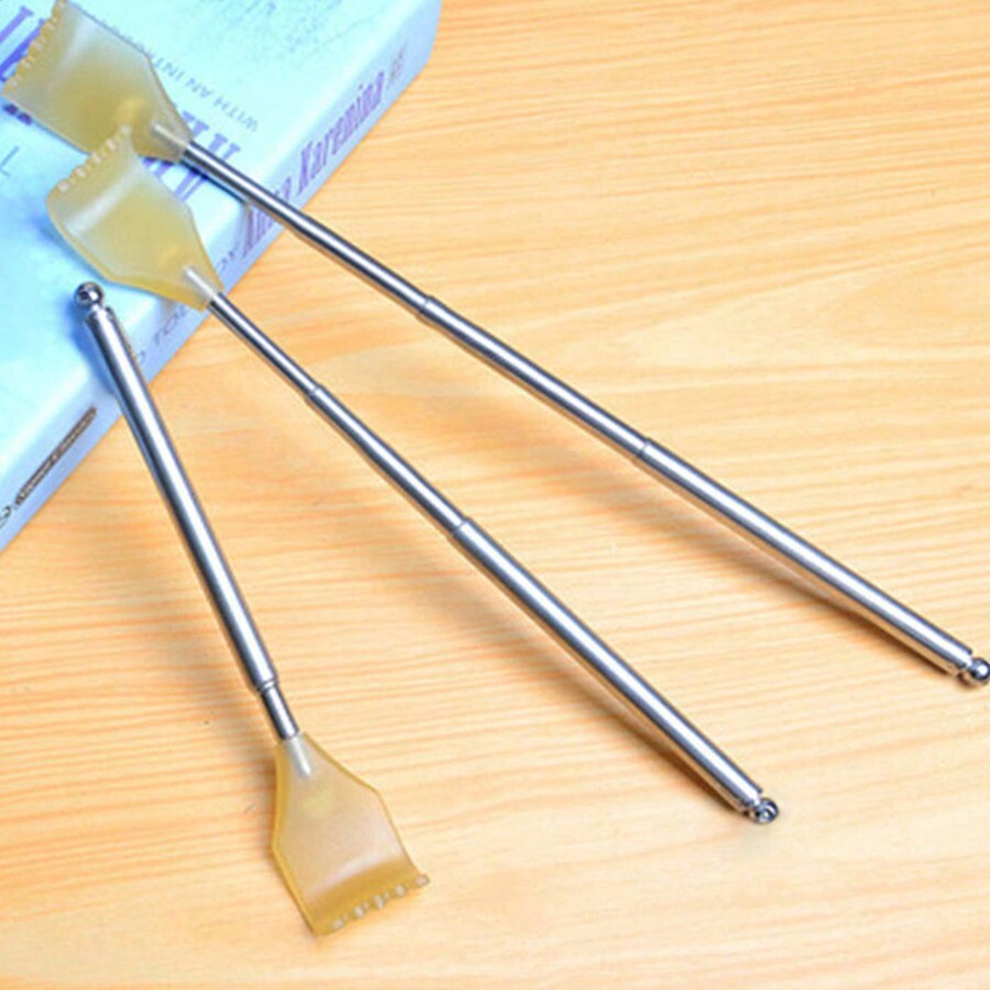 Retractable Stainless Steel Back Scratcher, Grooming Tool For Elderly