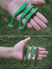 SOUGAYILANG Soft Bait Silicone Fishing Lure Big Soft Worm Baits Artificial Worm Soft Paddle Tail Swimbait For Bass Trout Redfish Walleye Fishing Tackle - Multicolor - View 8