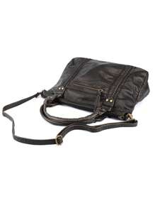 复古手提包摩托车包适用于柔软的 PU 皮革大容量单肩包 Y2K 朋克朋克多口袋斜挎包