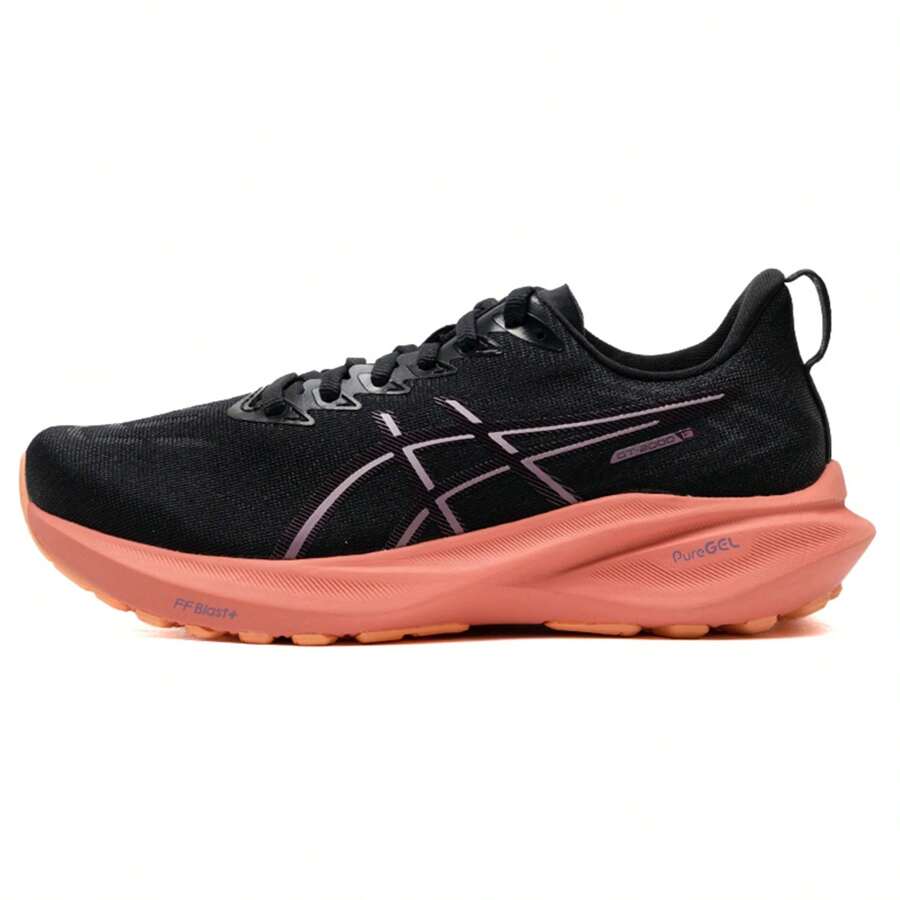 Asics 女式 GT-2000 13 透气耐用运动鞋，缓冲休闲跑鞋 - 黑色/藍色 - 查看 1